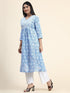 Hand embroidery Chikankari V neck Anarkali Dress | Long Kurti in Cotton For Women 2
